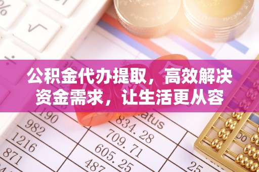 鹿城公积金代办提取，高效解决资金需求，让生活更从容