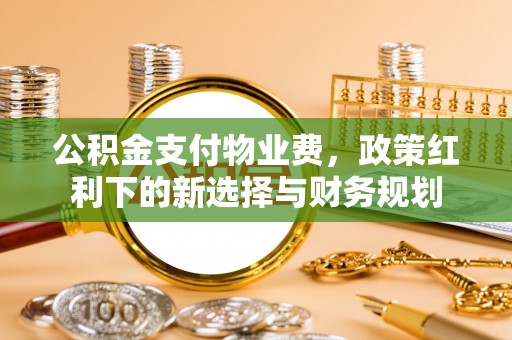 鹿城公积金支付物业费，政策红利下的新选择与财务规划