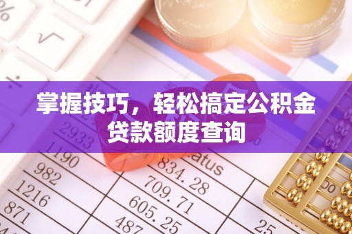 鹿城掌握技巧，轻松搞定公积金贷款额度查询